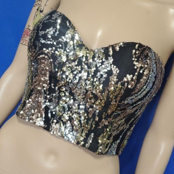 Charlotte Russe Tops - Sequin Corset Charlotte Russe